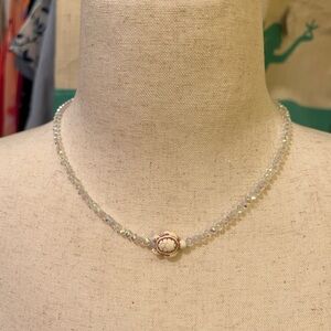 Handcrafted Crystal Beaded Necklace with Turtle Pendant NEW!!